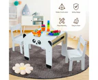 Kids Table and 2 Chairs Set Toddler Childrens Desk Furniture Baby Activity Centre Study Drawing Reading Wooden with Storage