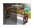 Gardeon Wooden Wagon Garden Bench 3 Seat Outdoor Chair Lounge Patio Furniture