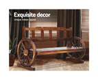 Gardeon Wooden Wagon Garden Bench 3 Seat Outdoor Chair Lounge Patio Furniture