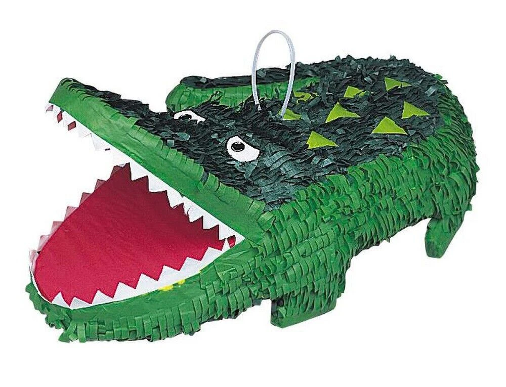 Alligator Crocodile Zoo Birthday Party Pinata Pinyata Game Toy Treat Lollies Box