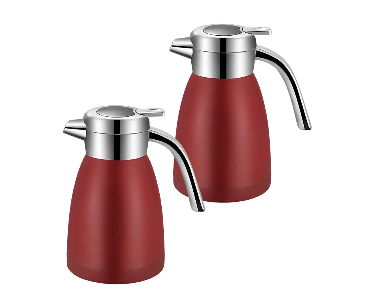 SOGA 2X 1.2LStainless Steel Insulated Vacuum Flask WaterBottle Red