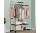 Clothing Rack with Wheels (Black)