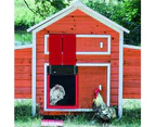 Automatic Chicken Coop Door Opener Poultry Gate Light Sensing Chicken House Door - Red