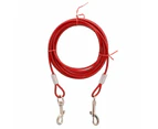 Anti Bite Tie Out Cable Pet Leash - Red