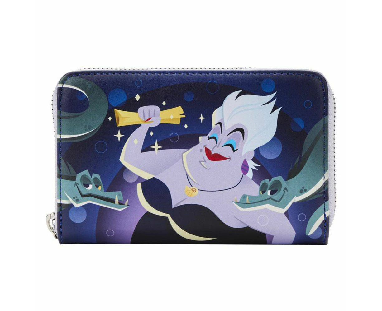 The Little Mermaid 1989 Ursula Lair Glow Zip Around Purse