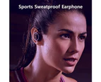 Neckband Sports Wireless Bluetooth Earphones Stereo Headphones MP3 Music Player Headsets TF Card Handsfree Mic for Smartphone - Red