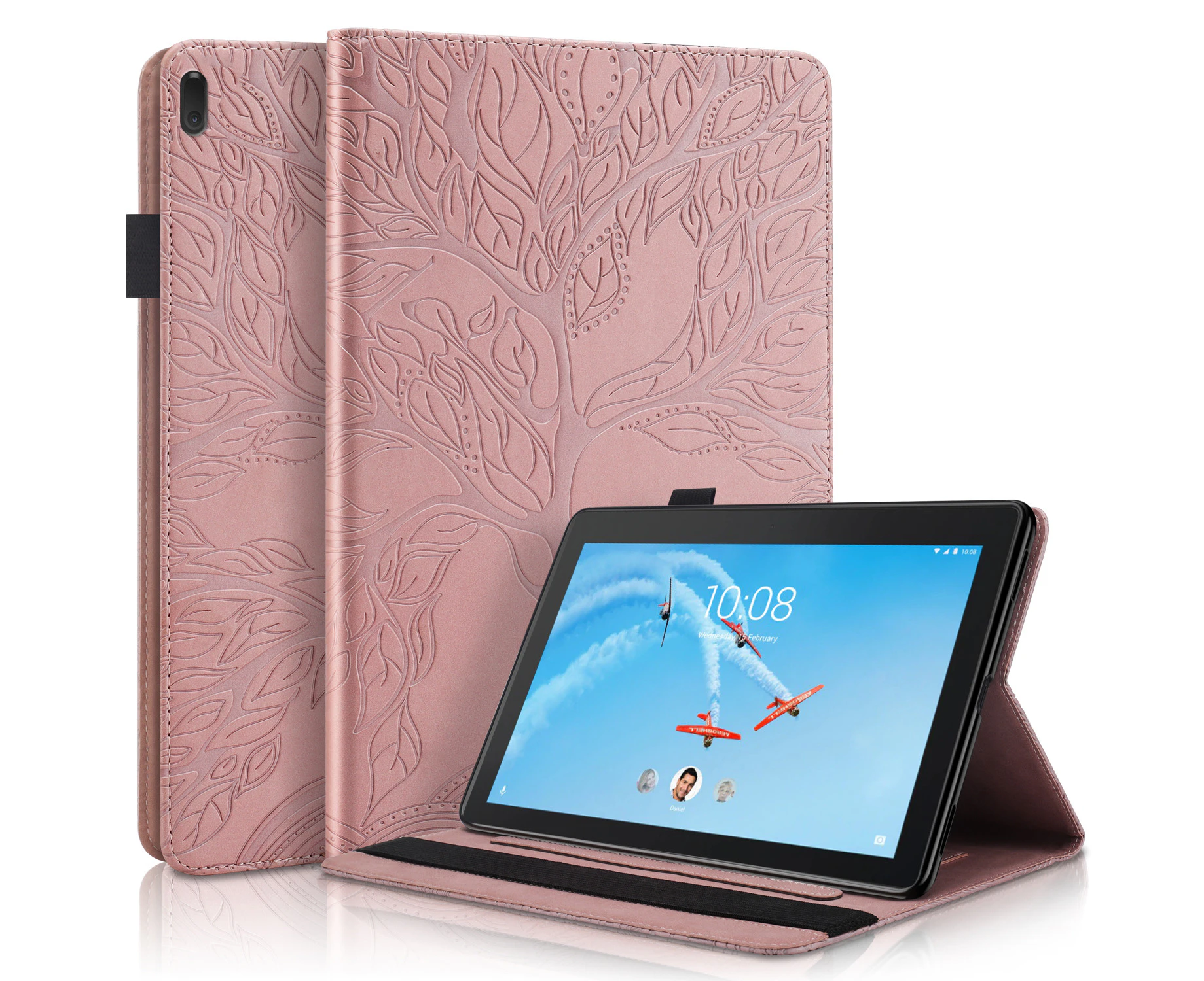 RXZT Lenovo Tab K10 10.3-Inch 2021 Leather Case - Rose Gold