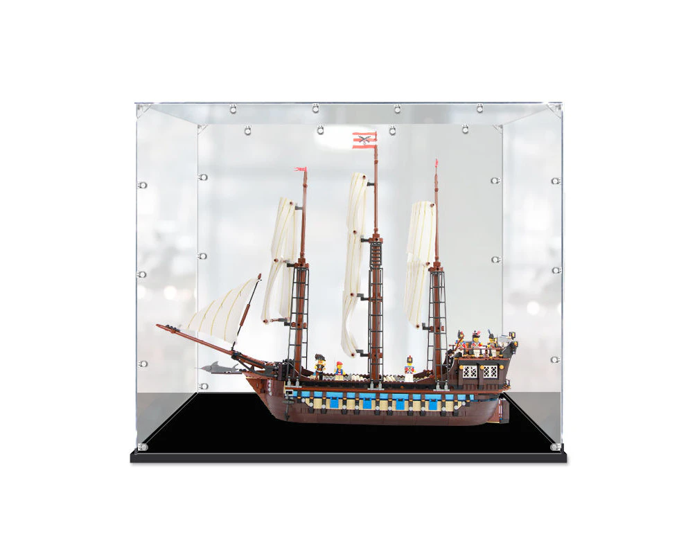 Acrylic Display Case for LEGO 10210 Pirates Imperial Flagship Figure Storage Box Dust Proof Glue Free