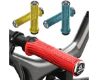 Bicycle Handlebar Grips Bike Handle Rubber Cover Set Red