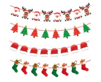 Christmas Banner Xmas Hanging Flag Party Bunting Paper Printing Flag