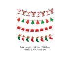 Christmas Banner Xmas Hanging Flag Party Bunting Paper Printing Flag