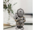 Knight Gnome Statue Yard Garden Protector Resin Gnome Sculpture Type-E