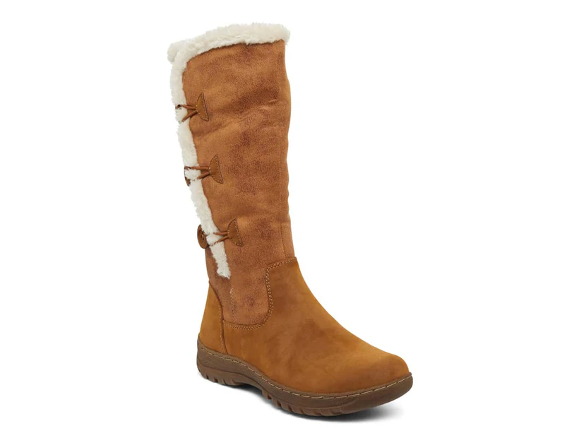 Womens Footwear Easy Steps Edmund Chestnut Micro Boot