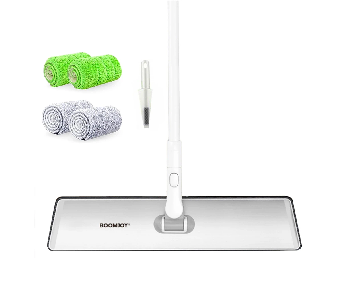 BOOMJOY Large Flat Mop Microfiber Floor Mop 50cm Lightweight Aluminum Head for Hardwood Laminate Tile 5 Pads