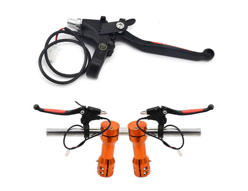 1 Pair Aluminium Parking Power Cut Electric Bicycle Left Right Brake Levers