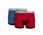 Nike Mens Everyday Cotton Stretch Trunks 2-Pack - Star Blue & Uni Red White