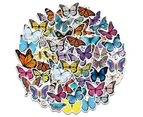 Non-repeating Corlor Butterfly Graffiti Stickers, Colorful Vinyl Waterproof Water Bottle Stickers, For Laptop Luggage Notebook Motorcycle Bicycle Guit