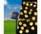 1/2 Pack Solar String Lights LED Waterproof 8 Modes Crystal Ball Fairy Lights-Warm White