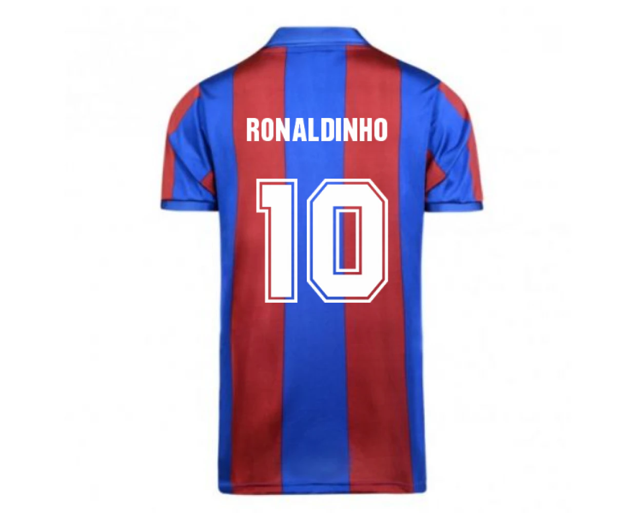 Score Draw Barcelona 1982 Home Shirt (RONALDINHO 10)