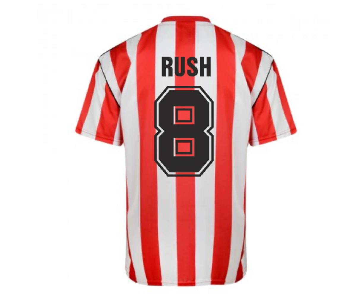 Score Draw Sunderland 1990 Retro Football Shirt (Rush 8)