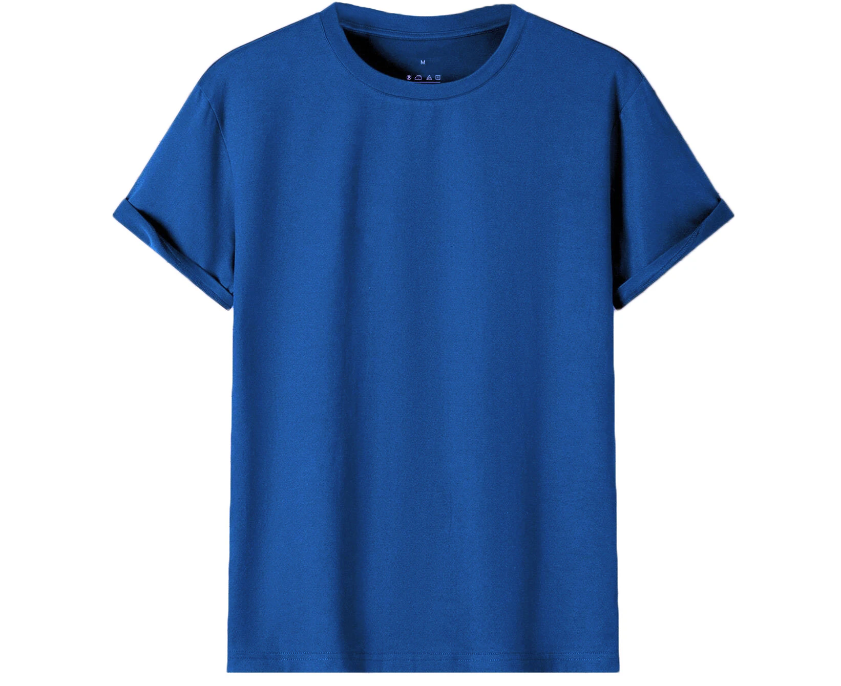 Adult 100% Cotton T-Shirt Unisex Men's Basic Plain Blank Crew Tee Tops Shirts - Royal Blue