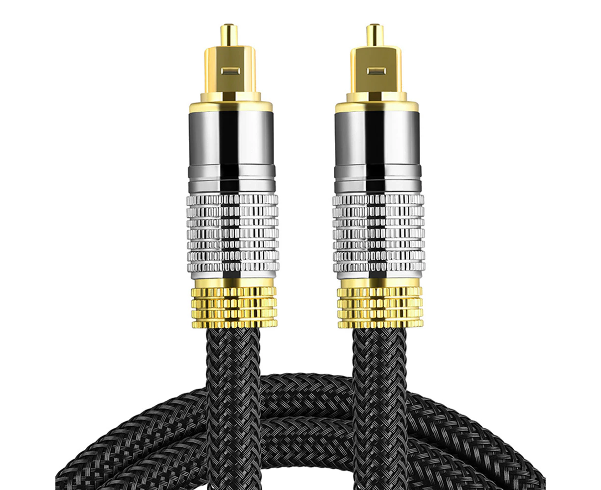 1.8M Premium Toslink Optical Fiber Cable Gold Plated Digital Audio Cable Core For TV