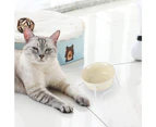Elevated Cat Bowls Ceramic Pet Feeder with Metal Stand,Raised Tilted Food and Water Bowl-style2