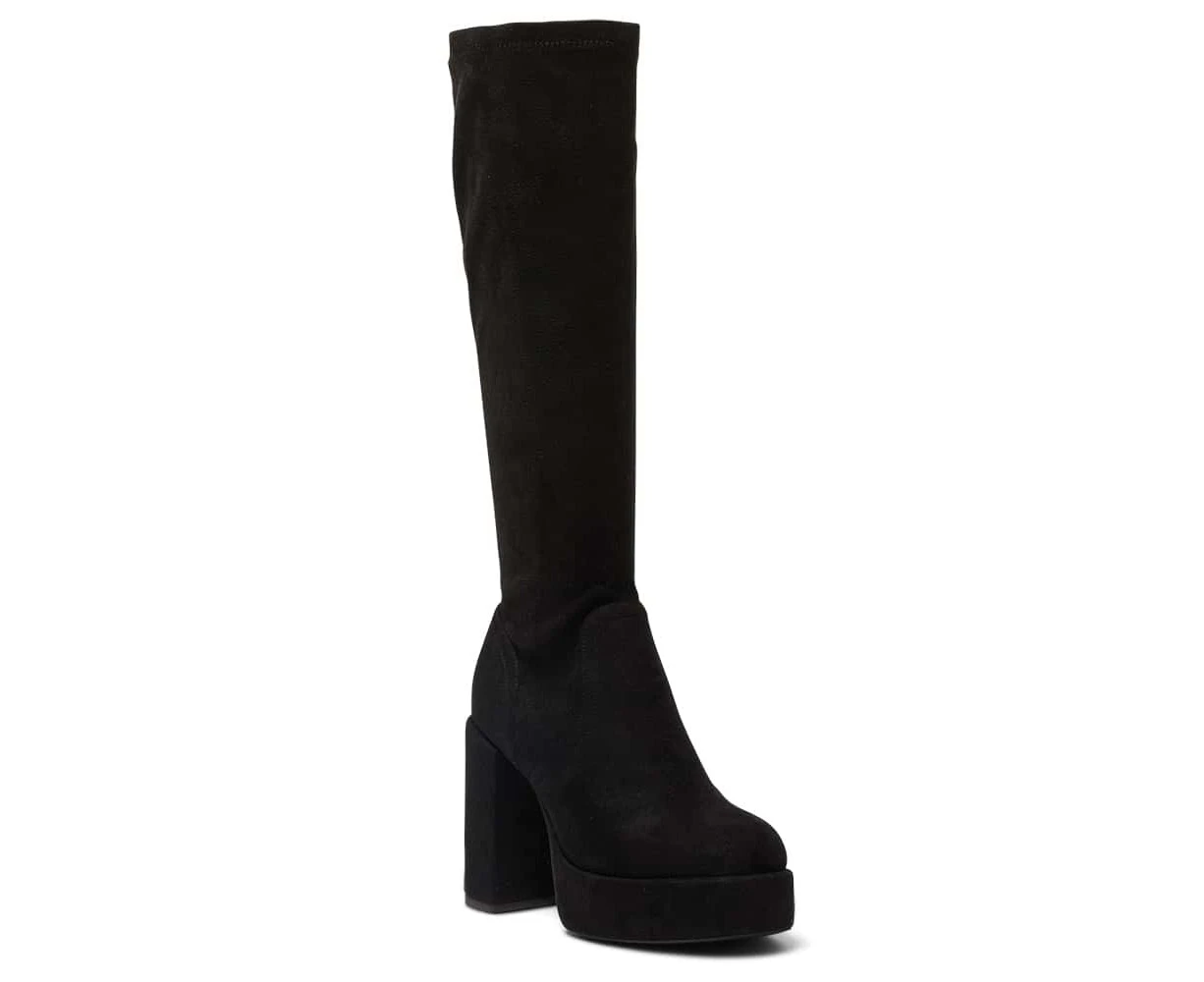 Womens Footwear Ravella Benedict Black Stretch Suede Boot