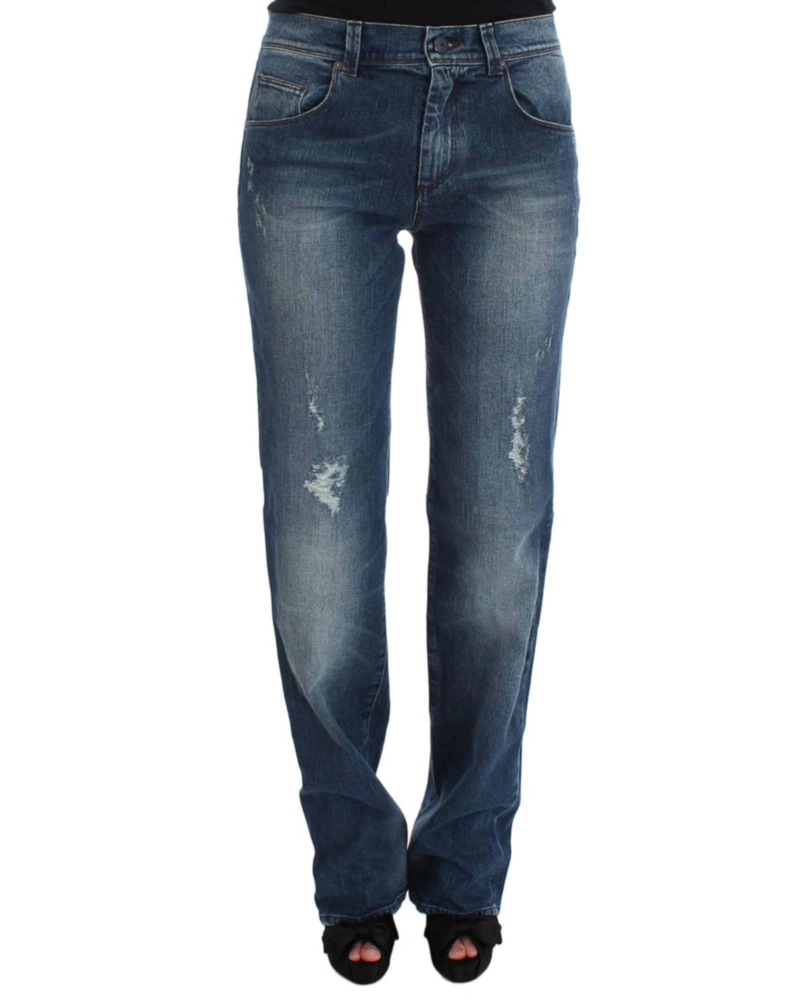 Ermanno Scervino Slim Fit Straight Leg Jeans - Blue