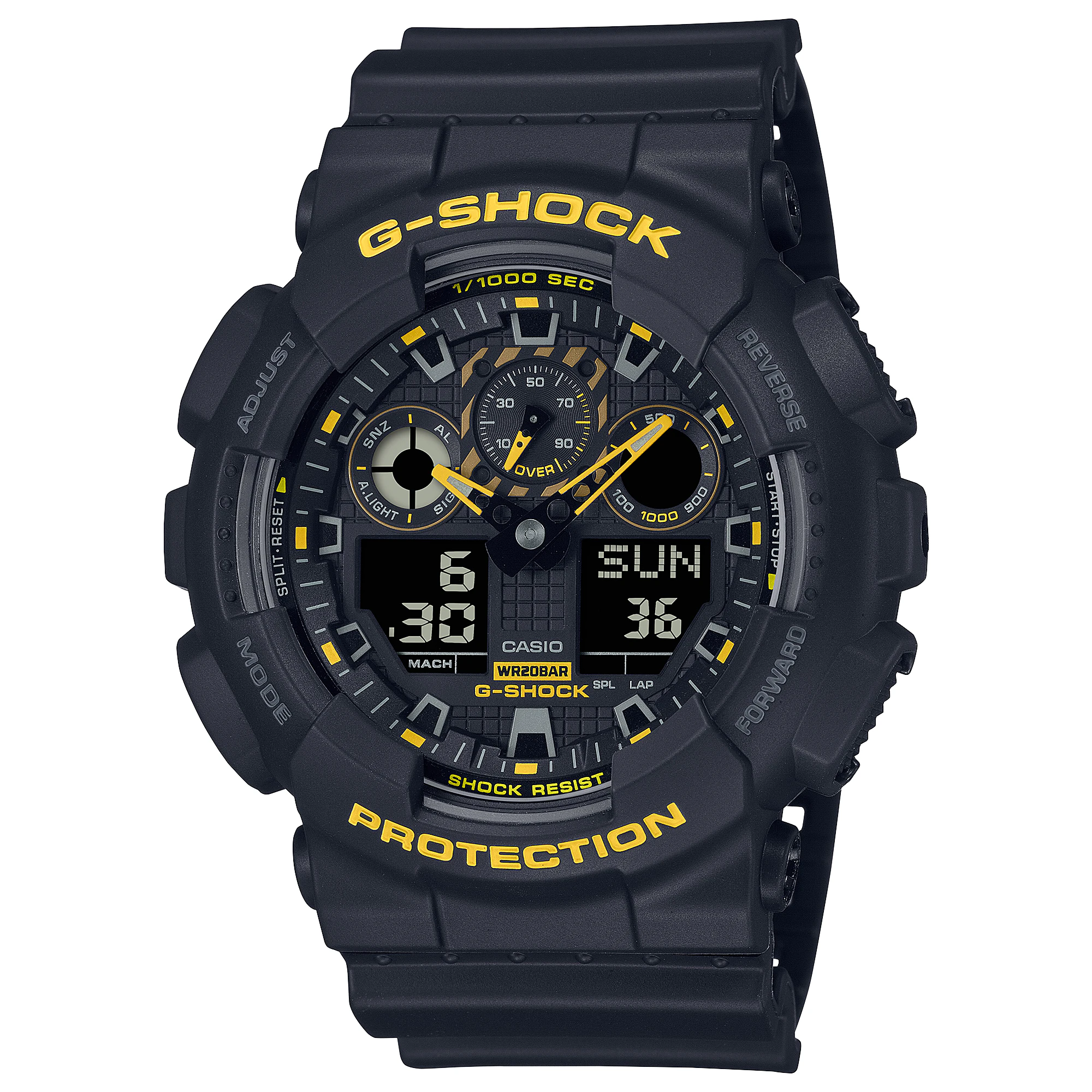 G-Shock Analog Digital Black & Yellow DUO Watch GA100CY-1A