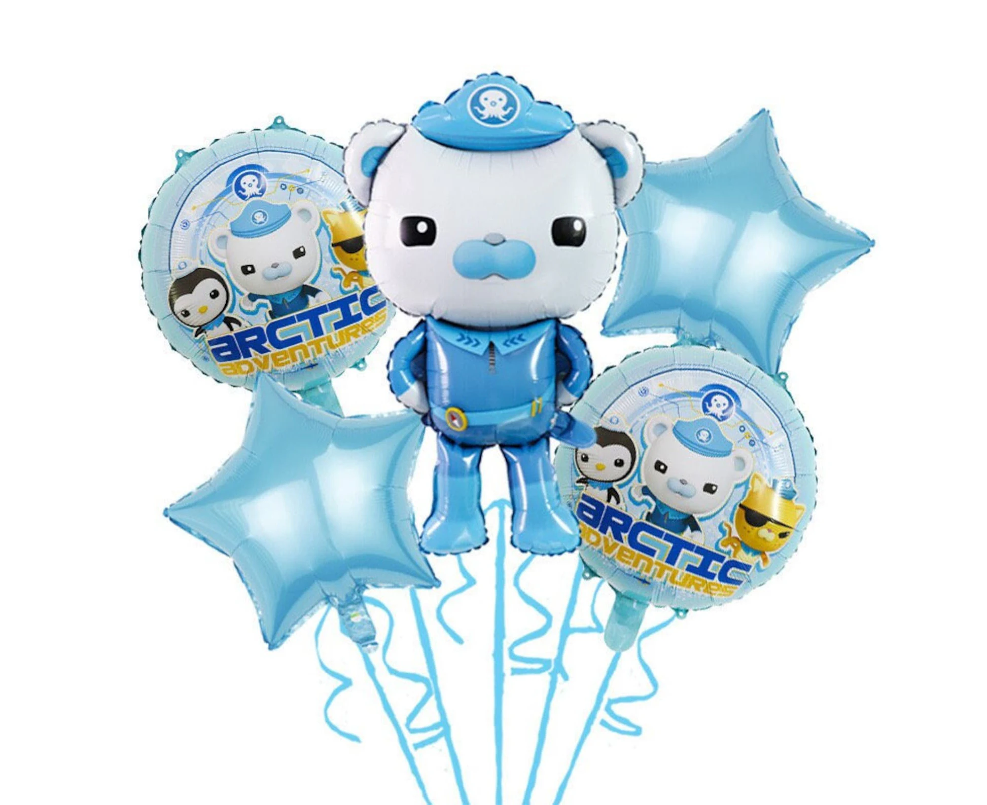 5pcs Octonauts Theme Balloon Set |  Kids Cartoon Theme Birthday Party Decorations