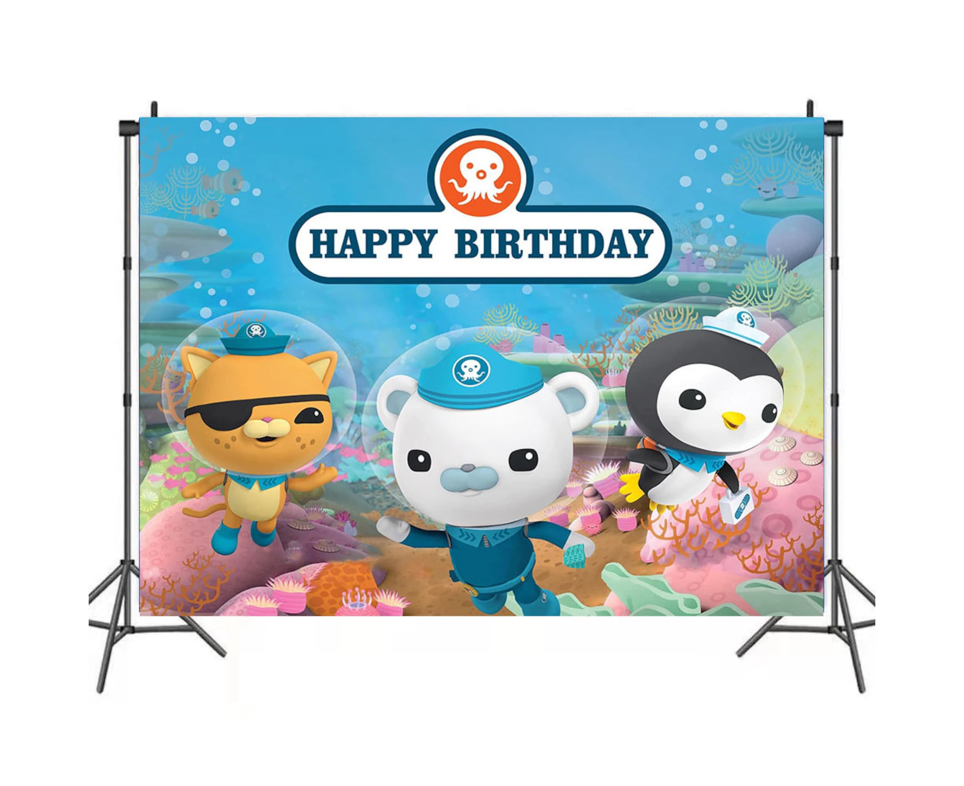 Octonauts Party Banner Backdrop | 100cm x 150xm Phtograpgy Background Kids Birthday Party Decorations