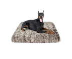 Plush Soft Pet Dog Bed Anti-Slip Dog Sleeping Mat Washable Dog Bed - Coffee