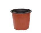 Thickened Plastic Plant Nursery Pot 2 Color Seedling Pot Flower Plant Container for Garden BalconyCaliber 90mm / 3.5in