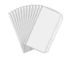 12PCS A6 Binder Pockets Clear Zipper Folders