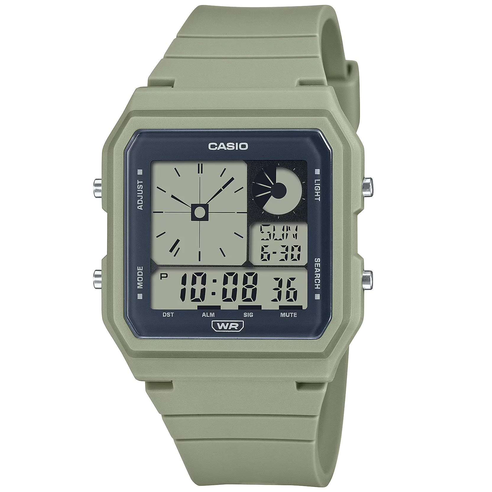 Casio Pop Green Bio Resin Band Unisex 50m Twin Graph Digital Watch LF 20W 3A