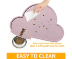 Pet Food Mats Dog Cat Feeding Mat Cloud Silicone Pad Anti-Slip Waterproof Anti-Slip Bowl Placemat pink