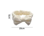 2Pcs Facial Headband for Bath Spa Makeup Bow Head Wrap Soft Head Cloth Beige