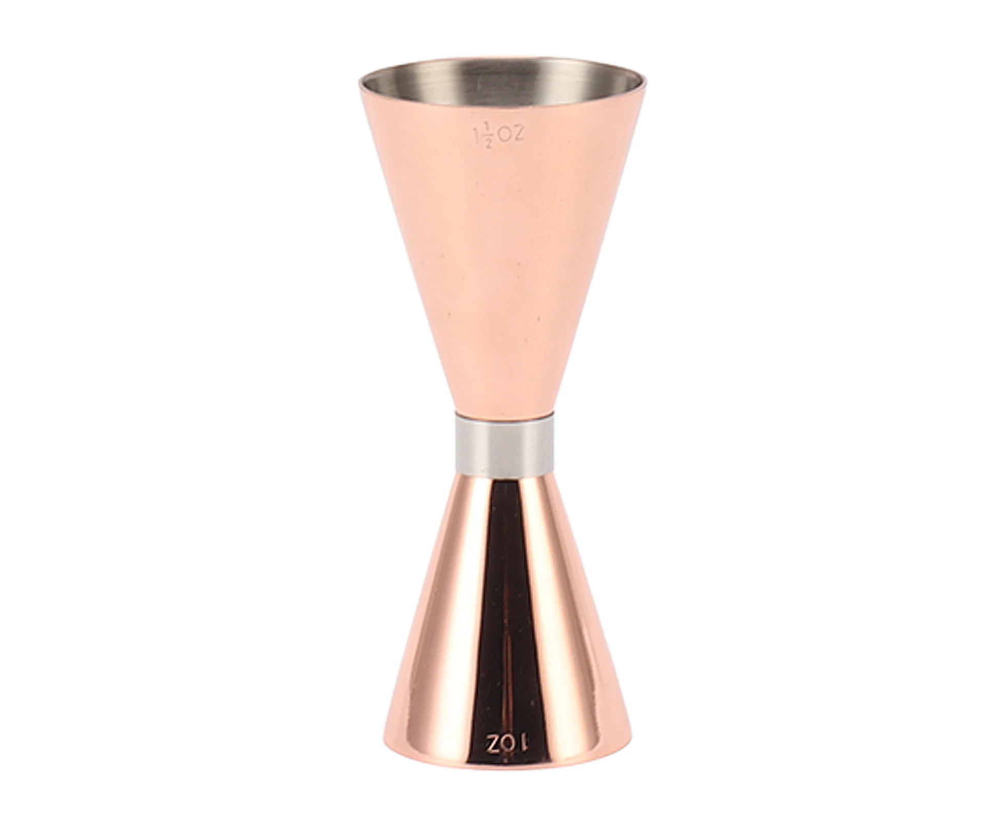 Cocktail Jigger Double Ended 304 Stainless Steel Bar Measuring Cup With Scale For Home Party Rose Gold