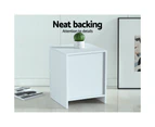 Bedside Table Side Table 2 Drawers Nightstand Bedroom White