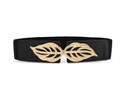 Women's Decorative Ribbon Waist Seal with Skirt Leaves to Buckle Elastic Belt Slim Elasticity EL101