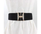 Women's Decorative Ribbon Waist Seal with Skirt Leaves to Buckle Elastic Belt Slim Elasticity EL101