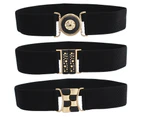 Women's Decorative Ribbon Waist Seal with Skirt Leaves to Buckle Elastic Belt Slim Elasticity EL101