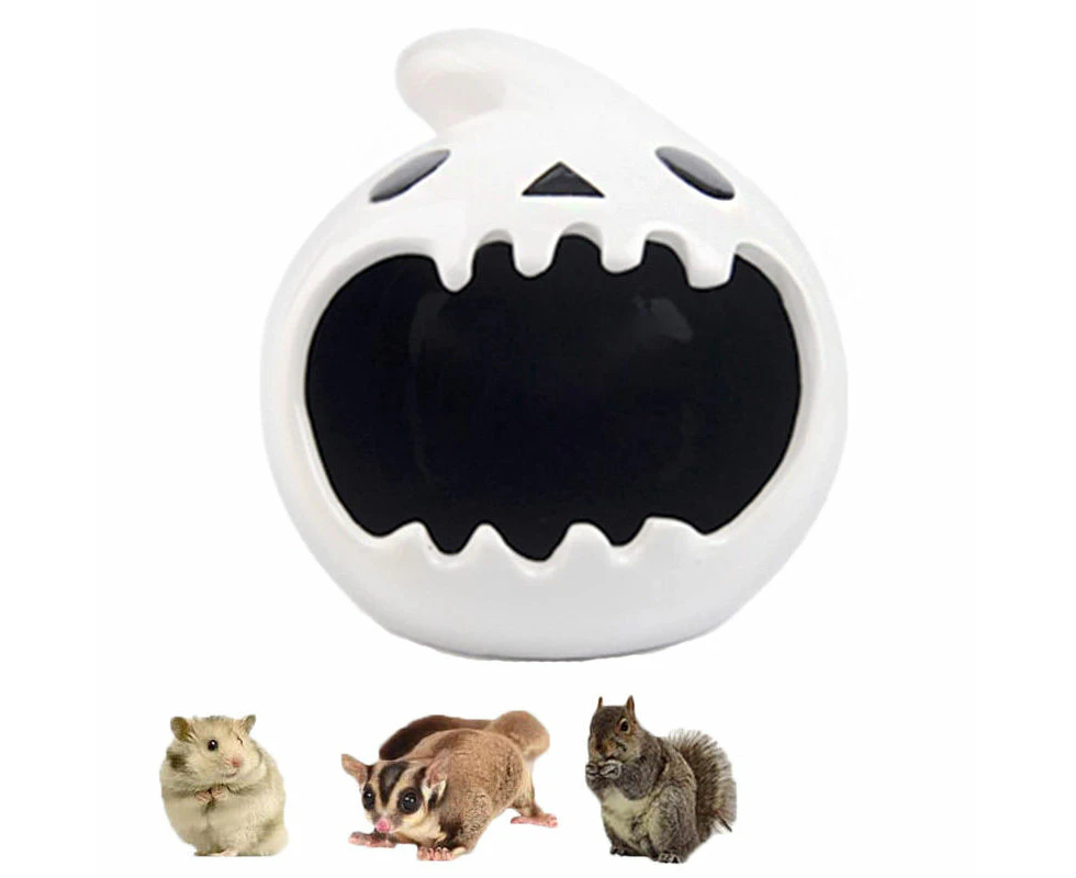 ViviPet Small Animal House Ghost Shape Ceramic Hideout