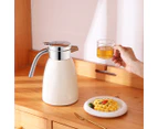 SOGA 2.2L Stainless Steel Kettle Insulated Vacuum Flask Water Coffee Jug Thermal White