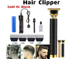 New Men Portable Electric Hair Trimmer Clippers Beard Shaver Cutting Cordless Au - Gold