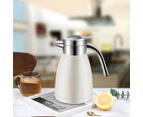 SOGA 2.2L Stainless Steel Kettle Insulated Vacuum Flask Water Coffee Jug Thermal White