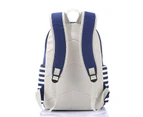 Travel Bags Canvas Laptop Bag School Backpack College Bookbag Shoulder Daypack Casual for Teen Girls and Women-Blue