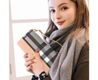 Women's purse long zipper bag fashion striped women's clutch bag mobile phone bag*pink