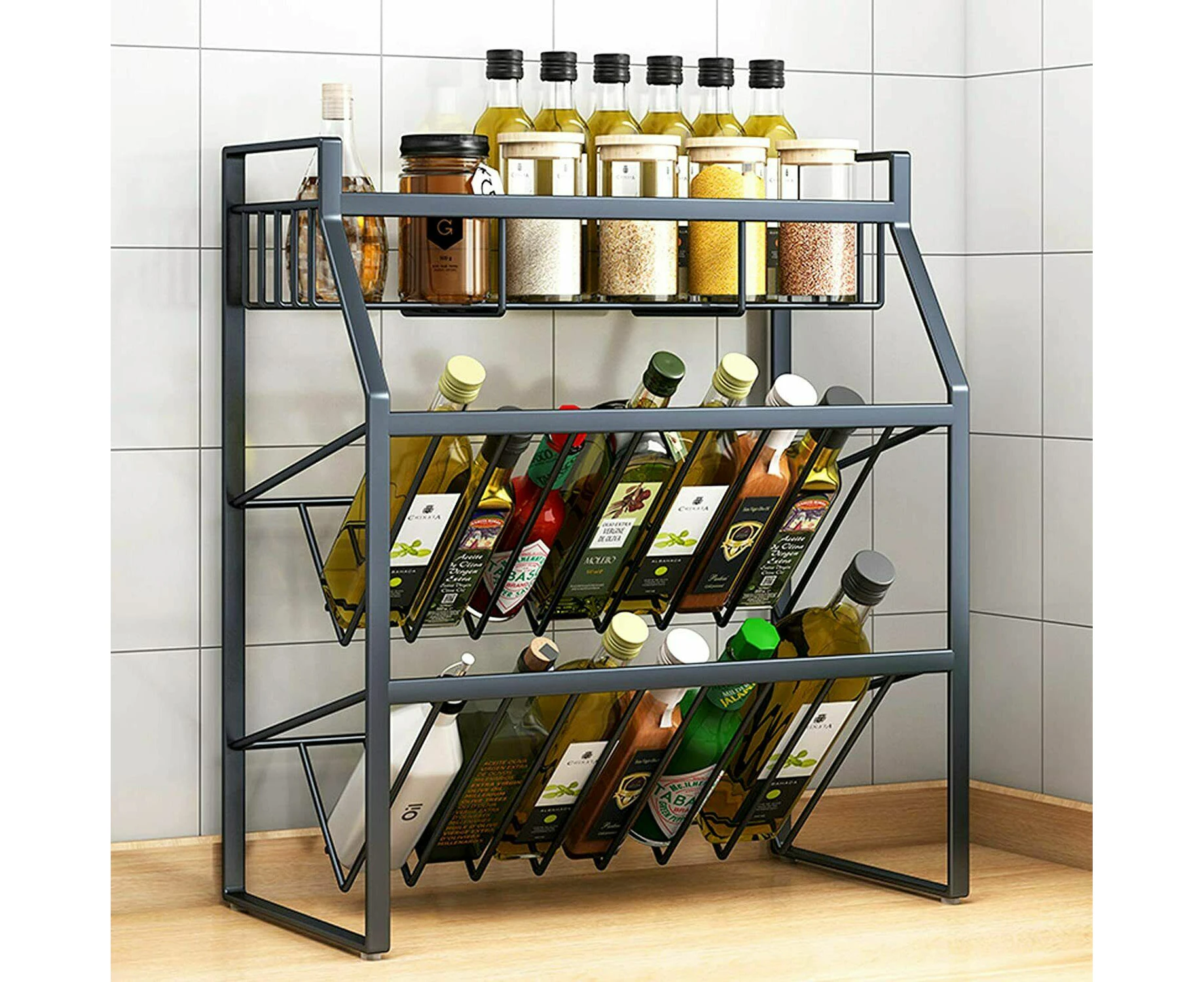 Seasoning Spice Bottle Rack Shelf Storage Stand